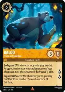 Lorcana Singles In Stock: Baloo - Friend and Guardian (1/204) - Whispers in the Well