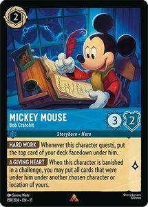 Lorcana Singles: Mickey Mouse - Bob Cratchit (159/204) - Winterspell Cold Foil