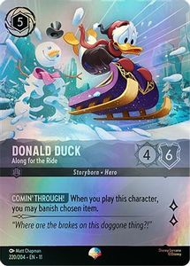 Lorcana Singles: Donald Duck - Along for the Ride (Epic) (220/204) - Winterspell Holofoil