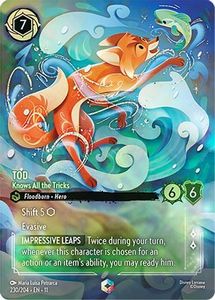 Lorcana Singles: Tod - Knows All the Tricks (Enchanted) (230/204) - Winterspell Holofoil