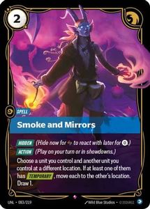 Riftbound Single In Stock: Smoke and Mirrors (083/219) - Unleashed Foil