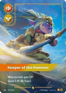 Riftbound Single In Stock: Poppy - Keeper of the Hammer (Overnumbered) (237/219) - Unleashed Foil