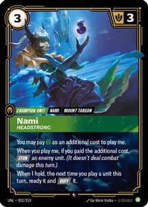 Riftbound Single In Stock: Nami - Headstrong (052/219) - Unleashed Foil