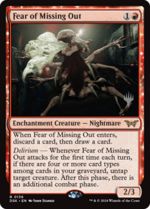 Fresh Mtg Singles: Fear of Missing Out (PPDSK-136) [Promo Pack: Duskmourn: House of Horror Promos]