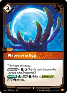 Riftbound Single In Stock: Platewyrm Egg (075/166) - Vendetta Foil
