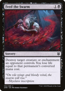 Mtg Singles Instock: Feed the Swarm (ZNR-102) [Zendikar Rising] Foil