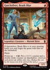 Fresh Mtg Singles: Quicksilver, Brash Blur (MSH-148) [Marvel Super Heroes] Foil