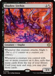Fresh Mtg Singles: Shadow Urchin (ECL-242) [Lorwyn Eclipsed] Foil