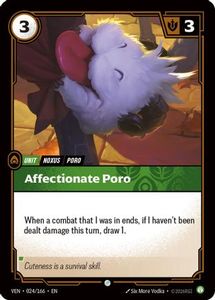Riftbound Single In Stock: Affectionate Poro (024/166) - Vendetta Foil