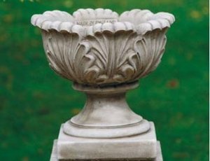 Birdfeeders — California Home & Garden: Dragonstone Small Acanthus Urn - California Home & Garden