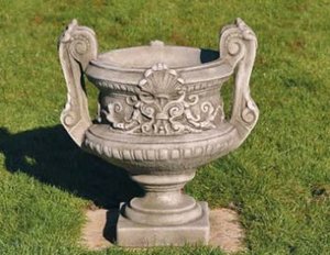Dragonstone Handled Urn - California Home & Garden