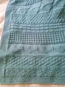 Knitting Kit Hearts and Stars Baby Blanket