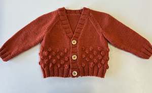 Hand Knit V Neck 3 Button Cardigan (Ref: Dec)