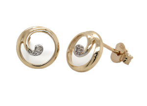 Diamond Earrings 1: Koru Ear Studs