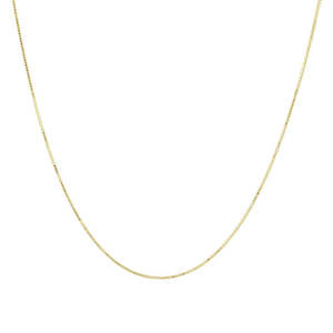 Gold Chains: 9ct Yellow Gold Box Chain - 50cm