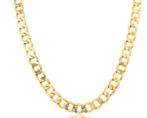 Gold Chains: 9ct Yellow Gold Curb Necklace
