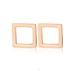 Square Studs 9CT Rose Gold