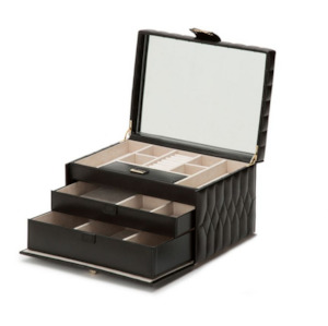 Jewellery Boxes 1: Caroline Medium Jewellery Case - Black