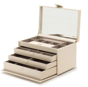 Jewellery Boxes 1: Caroline Large Jewellery Case - Ivory