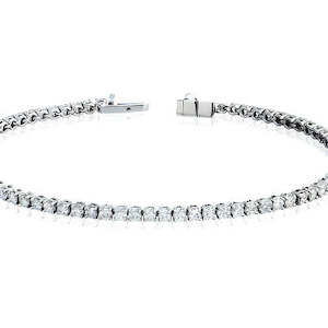 Diamond Bracelets: 9ct WG Lab Grown Diamond Tennis Bracelet
