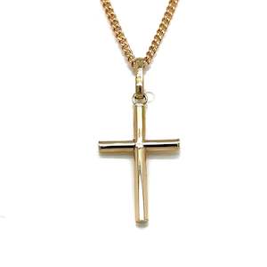 Gold Pendants: 9ct YG Religious Cross Pendant