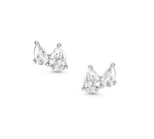White CZ Studs - SS