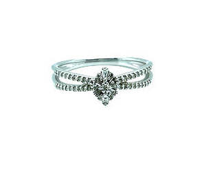 All Whitegold Jewellery: Art Deco 9ct White Gold Diamond Ring