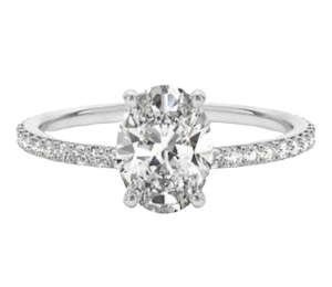 18ct White Gold Oval Diamond Ring