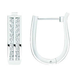 9ct White Gold Channel Set