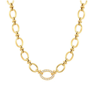 Gold Plated Jewellery: Affinity gold PVD coated stainless steel chain necklace