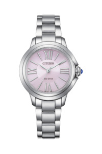 Eco-Drive - Sapphire - Pink Dial - Stainless Steel Ladies Watch