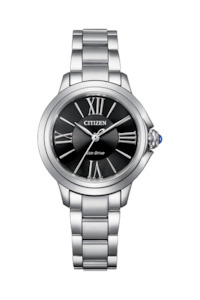 Eco-Drive - Sapphire - Black Dial - Stainless Steel Ladies Watch