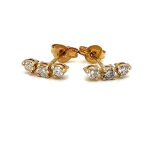 Diamond Earrings 1: Diamond Earrings 9ct Yellow Gold