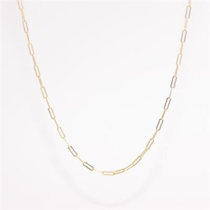 Gold Chains: Gold Filled Paperclip Chain - 50cm