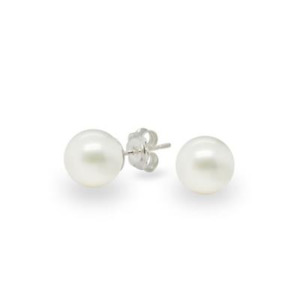 FWP White Round 8mm Studs - SS