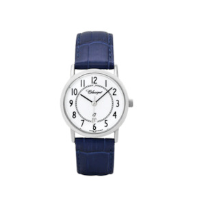 Classique Watches: Classique - Round Face with Blue leather strap
