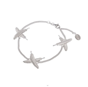 Boh Runga 1: Feather Kisses Bracelet Sterling Silver