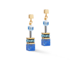 Natural Lapis Lazuli & Gold Earrings.