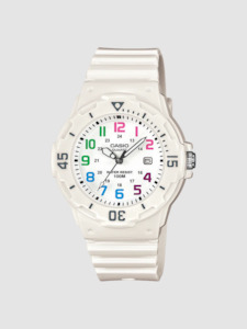 Watches: White Kids Casio 100m WR Analogue Watch - Time Teacher