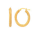 9ct Gold Oval Fancy Twist Earrings
