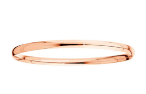 9ct Rose Gold Bangle 61mm