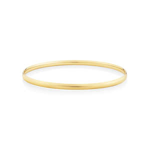 9ct Yellow Gold Bangle - 65mm