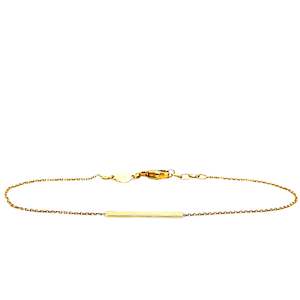 Horizontal Bar in 9ct Yellow Gold