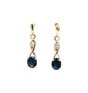 Sapphire & Diamond Earrings