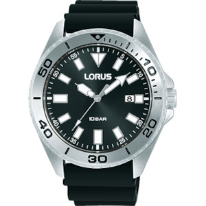 Lorus Workmans - Black Resin Strap - Analogue - 3 Hands