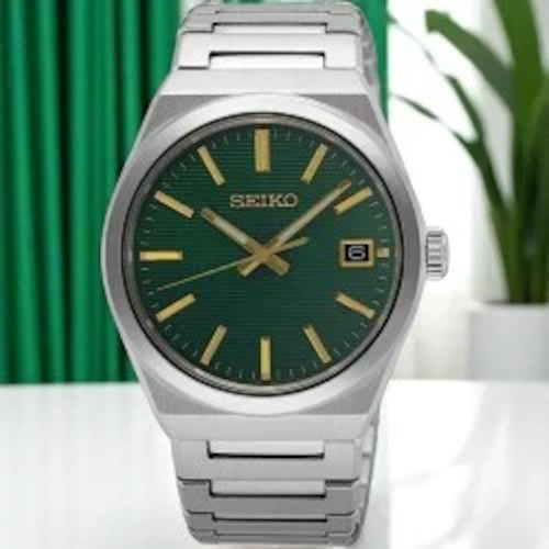 All Jewellery: Classic Mens Watch -Green Dial - Day Wear