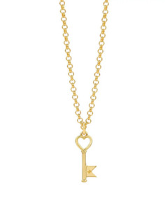 Monogram Key Necklace -9YG