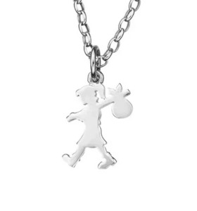 Karen Walker 2: Runaway Girl Medium Pendant Silver - 50cm