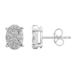 Diamond Earrings 1: 9ct White Gold 0.50ct Diamond Stud Earrings