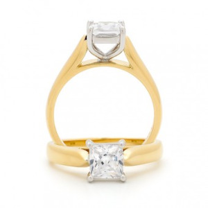 Platinum Princess Cut Diamond Ring – 0.42ctRing